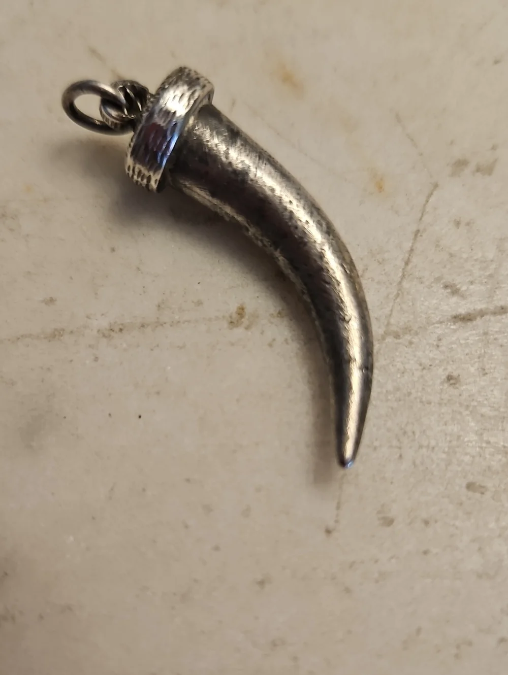 Italian Good Luck Horn Pendant UNISEX VINTAGE/EUC - Picture 1 of 6